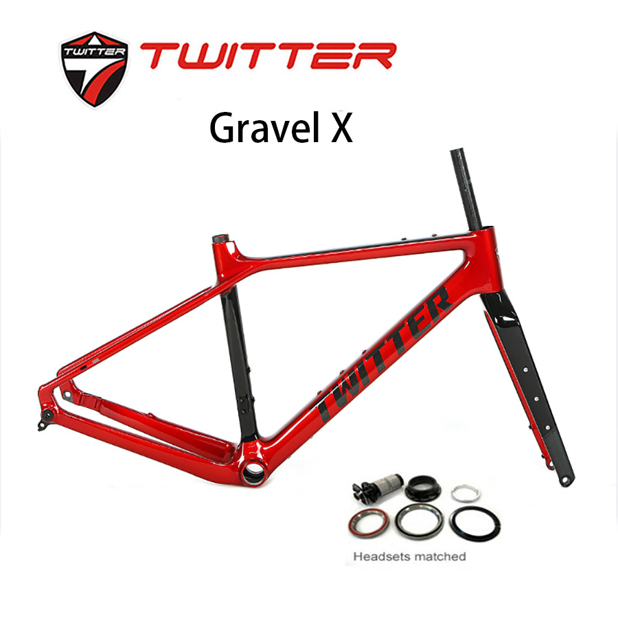 TWITTER gravel X PRO bicycle frame 700C XC racing carbon fiber axle