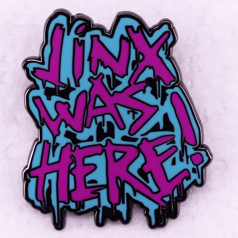 jinx was here badge Pastel hard Enamel Pin League of Legends game ...