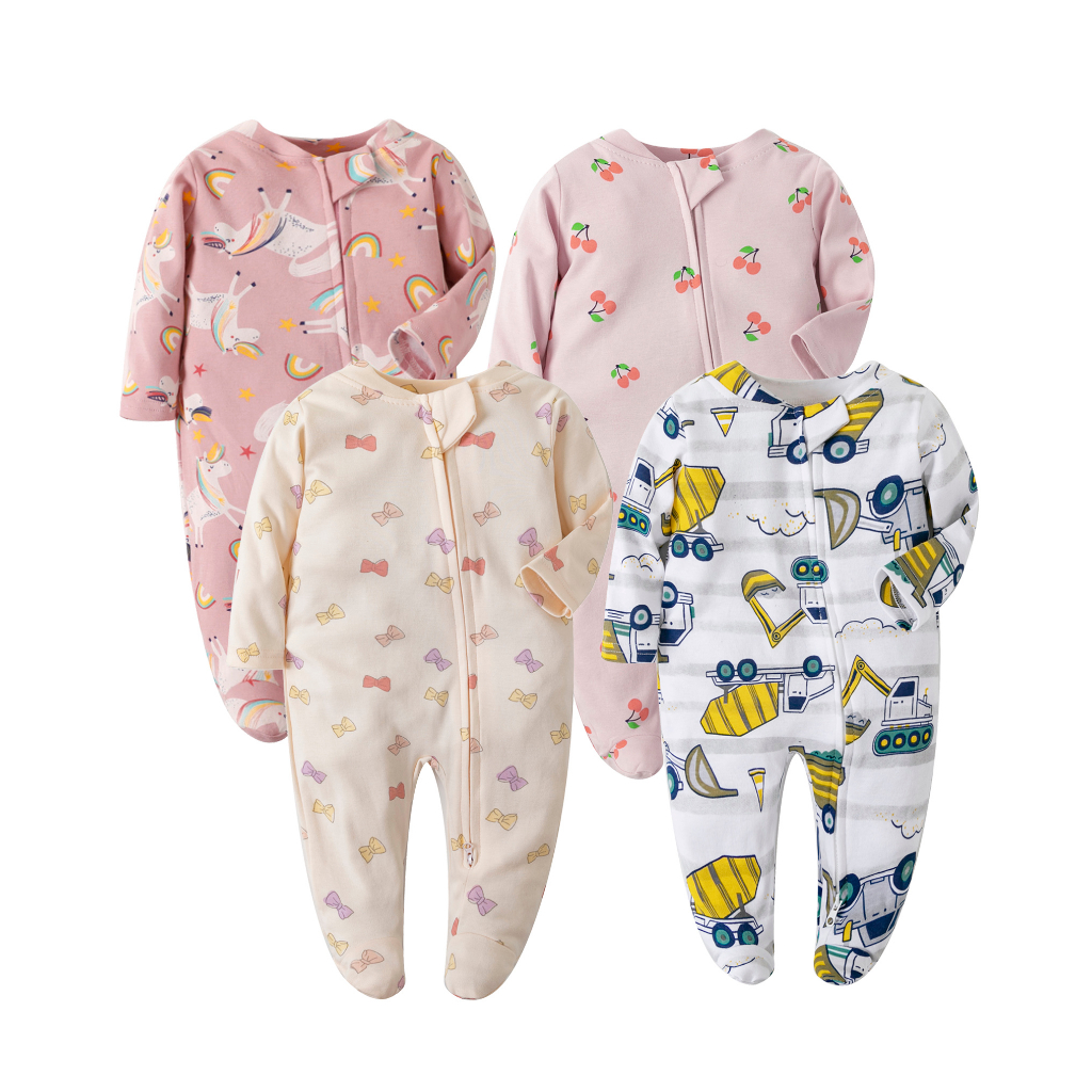 Newborn Baby Clothes Solid Color Soft Bamboo Rayon Cotton Rompers Two