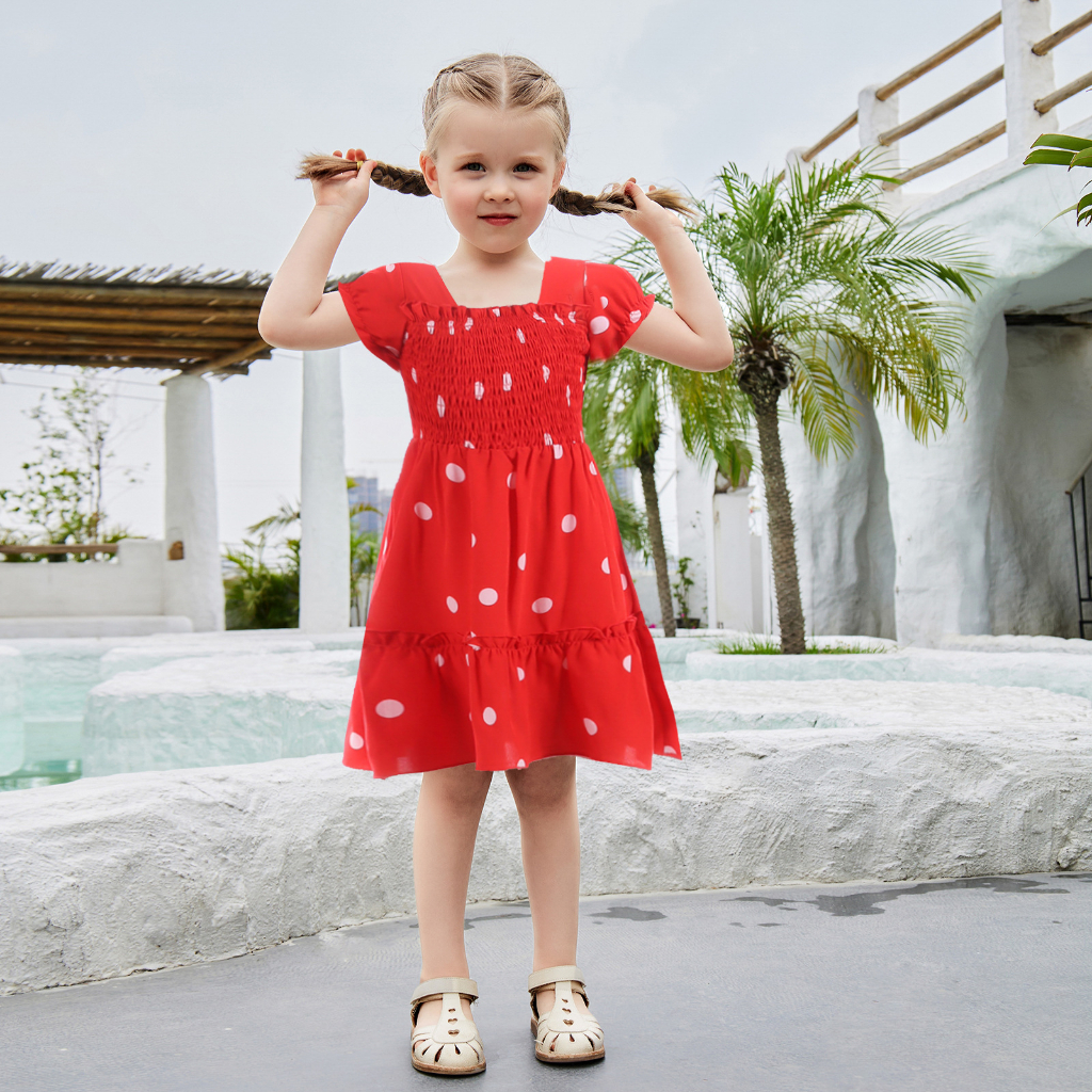 Red polka dot cheap dress kids