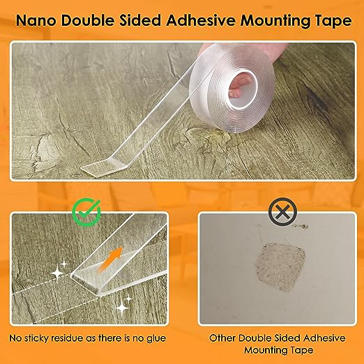 Double Sided Tape Heavy Duty, 3.3FT 9.85FT 16.5FT Extra Large Nano