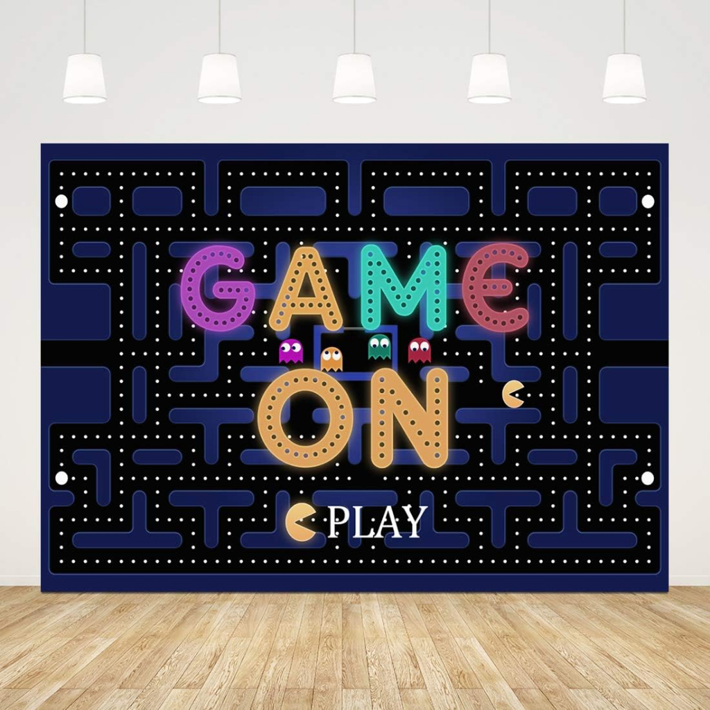 Video Game On Backdrop Girls Boys Maze Photography Background 7x5ft ...