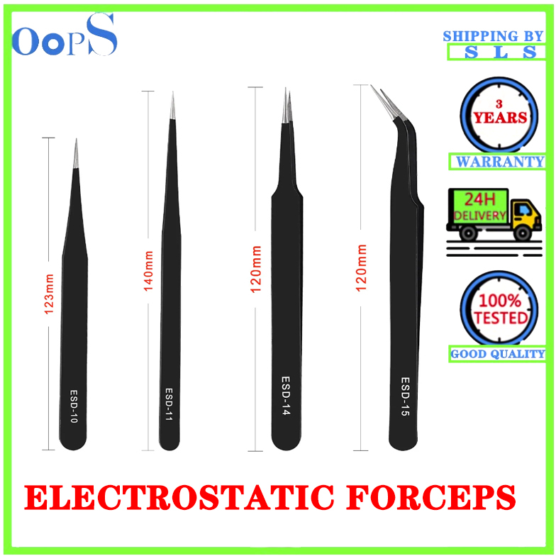 ESD 10 11 12 13 14 15 Special Electrostatic Forceps For Electronic ...