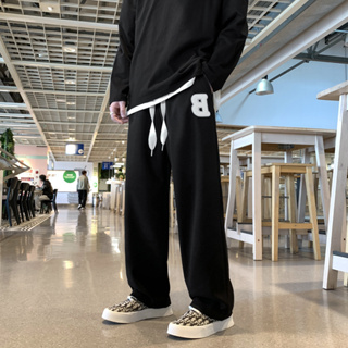 YS slocks pants loose straight cut pants Korean sweatpant wide leg ...