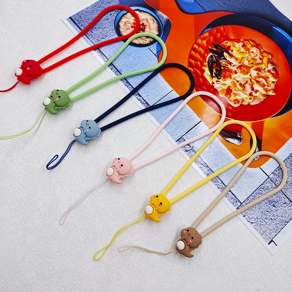 Super Cute Dinosaur Candy Lanyard Strip Strap Anti-Lost Bracelet Mobile ...