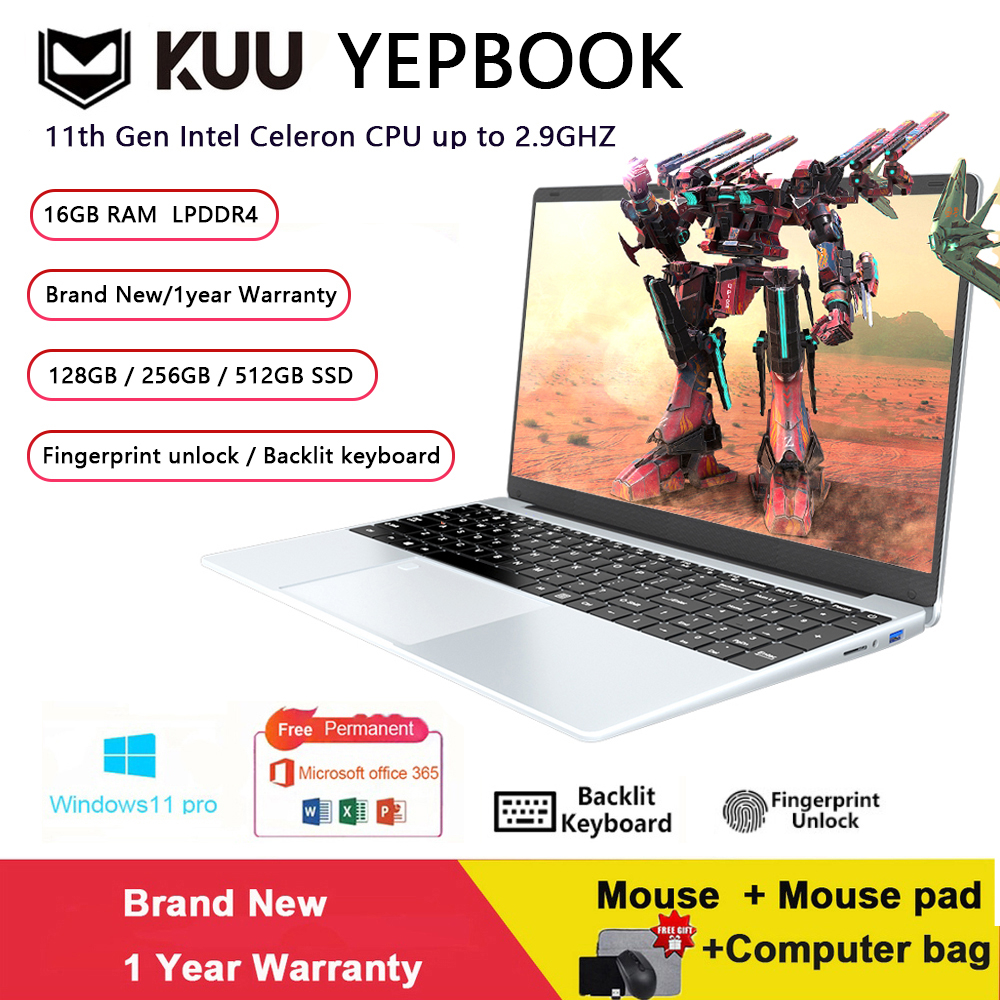 PC portable Kuu Yobook Pro 13.5 3K IPS Processeur Intel celeron