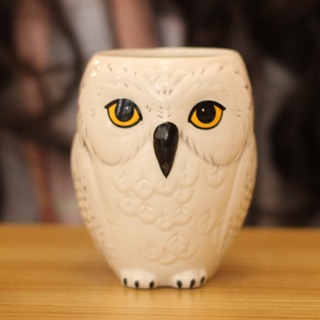 Ceramic Hedwig Owl Coffee Tea Cup with Handle Water Cups Juice Mugs for ...