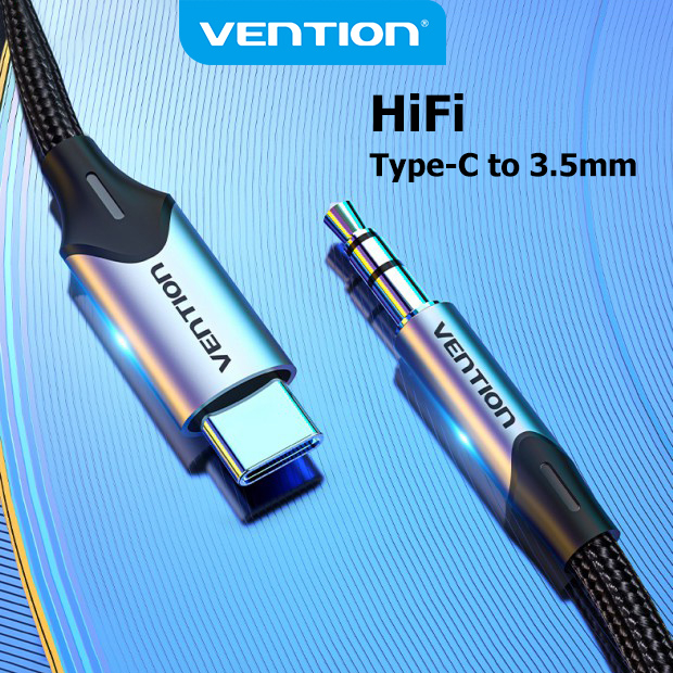 Vention Type C Audio Cable HIFI Earphone Jack Adapter Braided Jacket USB C  Headphone AUX Cable for Huawei