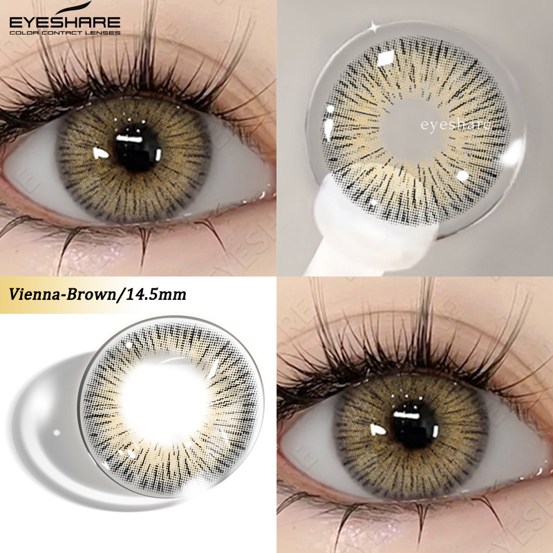 Eyeshare 2pcs Colored Contact Lenses 14.5mm Doll Eyes Gray Iris Lens ...