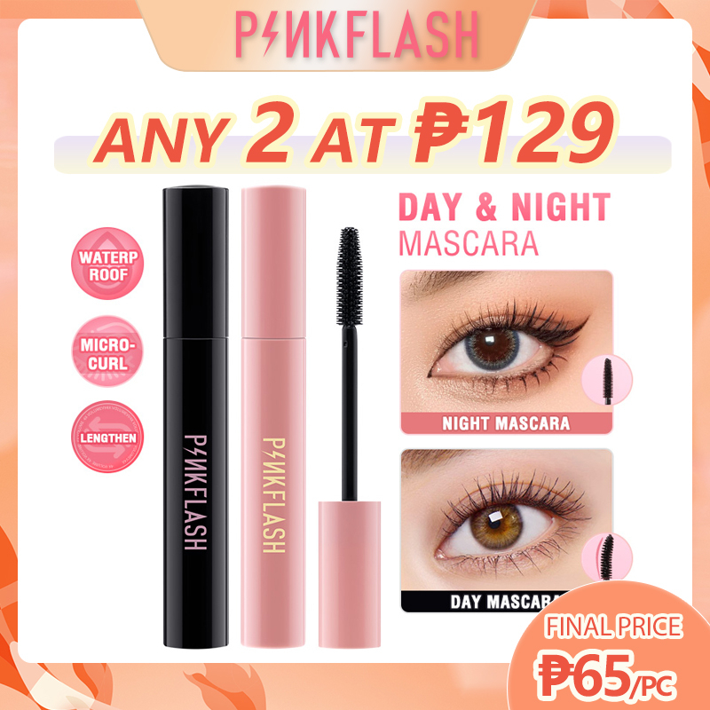 PINKFLASH Day & Night Mascara Lengthening Volume Waterproof Mascara ...