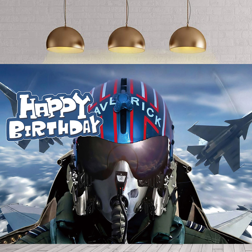 5x3ft Military Fighter Backdrop for Birthday Aircraft Force Retro ...