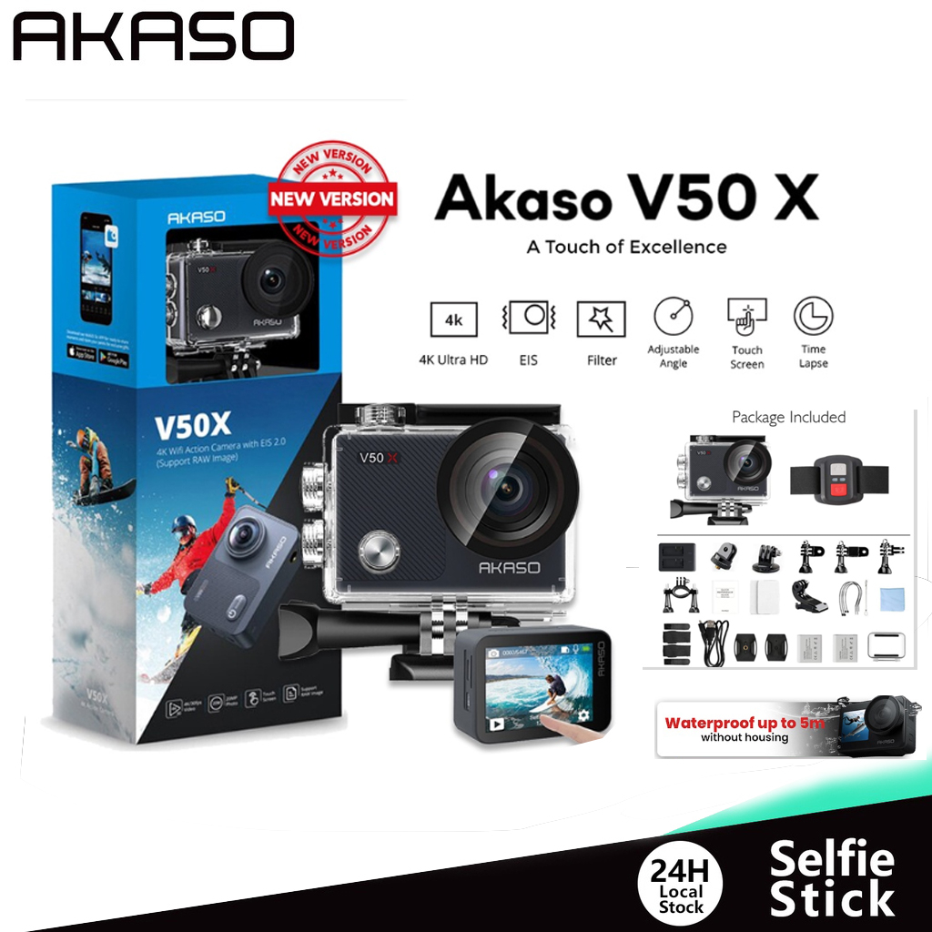 Akaso V50X - Action Camera - Waterdicht - 4K