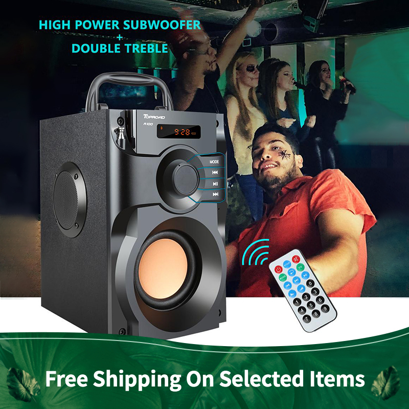 Ready Stock Outdoor Portable Wireless Bluetooth Speaker Big Power Wireless  Bluetooth Speaker Stereo Subwoofer Heavy Bass Music Player