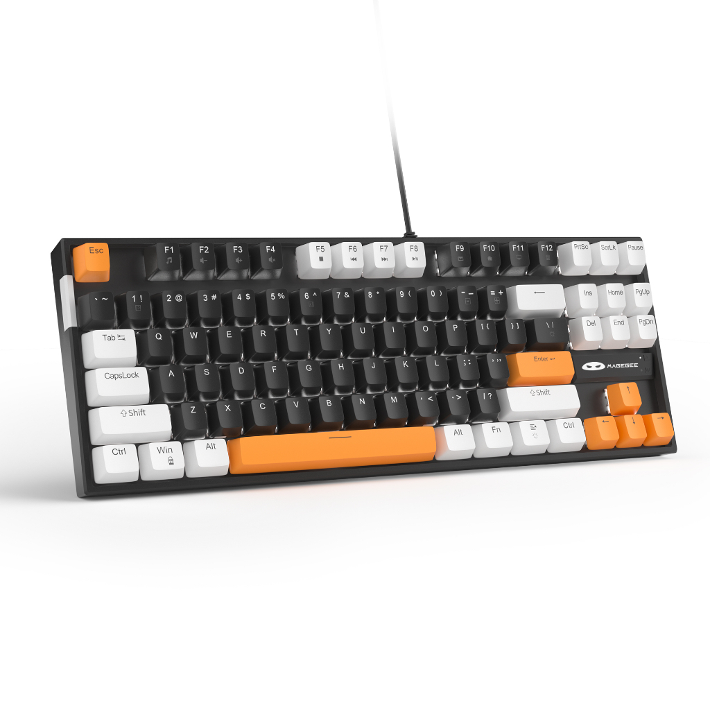 MageGee 75% Mechanical Gaming Keyboard Blue/Red Switch 87 Keys Full ...