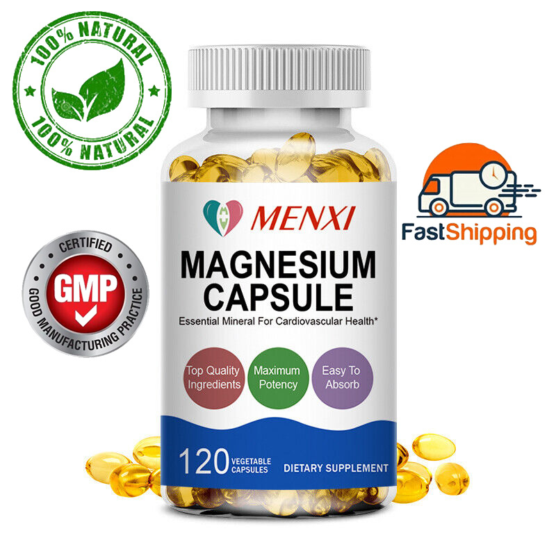 MENXI Magnesium Citrate Capsules Highest Potency Nutrient Metabolism