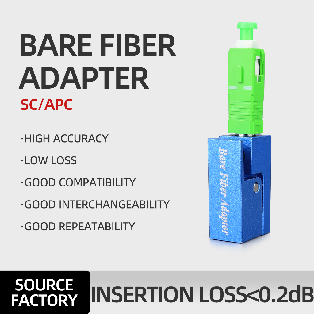 FTTH SC APC adapter square fiber optic cable uncoated fiber adapter ...