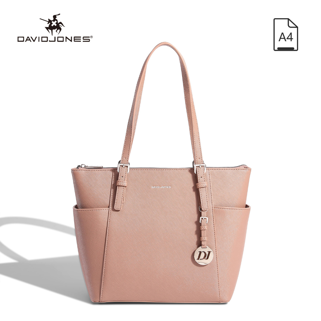David Jones Argyle Pattern PU Leather Handbag