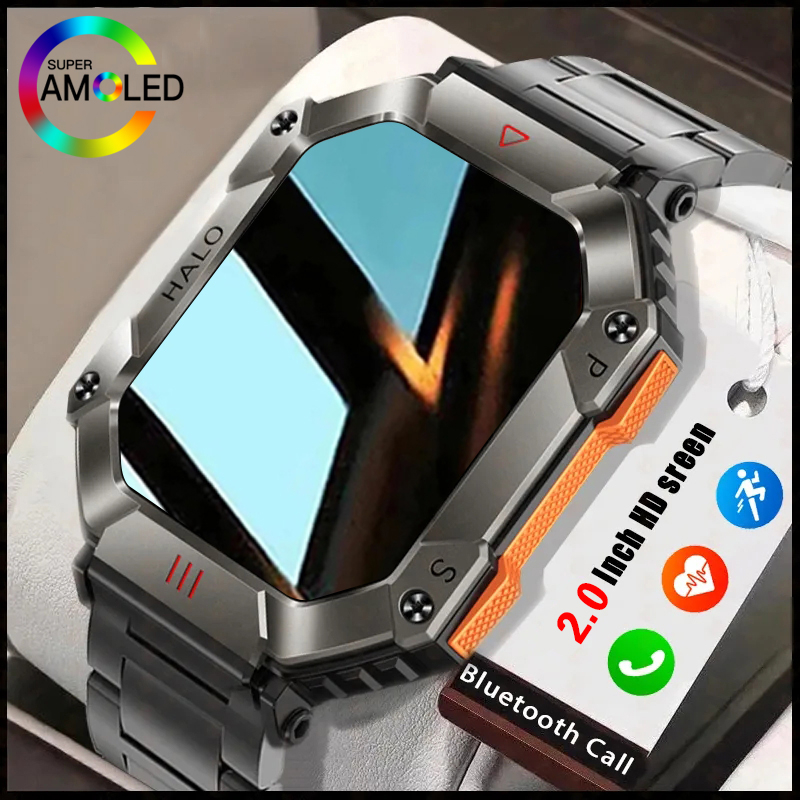 Smart Watch Men 650mAh Large Battery Fitness Tracker Compass Heart