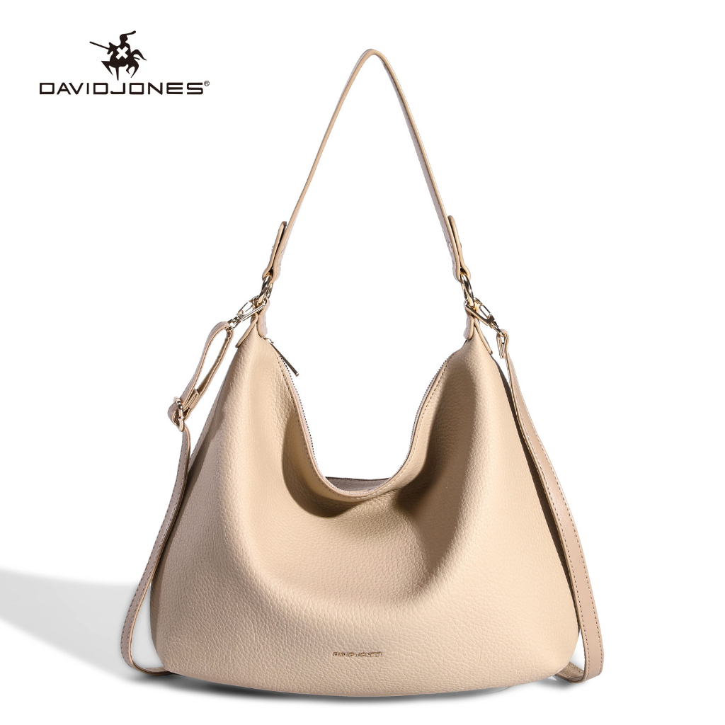 David Jones Woven Handle PU Leather Handbag