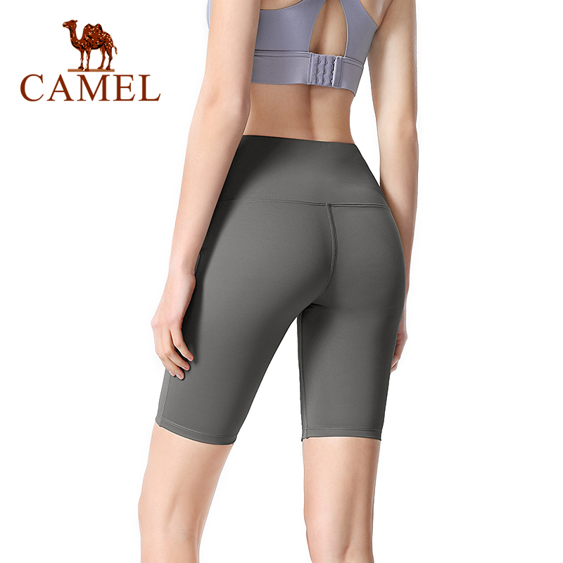 CAMEL Yoga Pants Women Running Tight Butt Lift Fitness Shorts