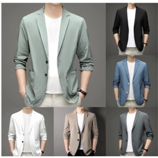 2021 Summer New Cardigan Ice Silk Outfits Men Korean Fashion