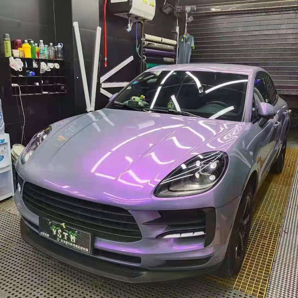 Glossy Color Phantom Violet Purple DIY Car Body Films Vinyl Car Wrap ...