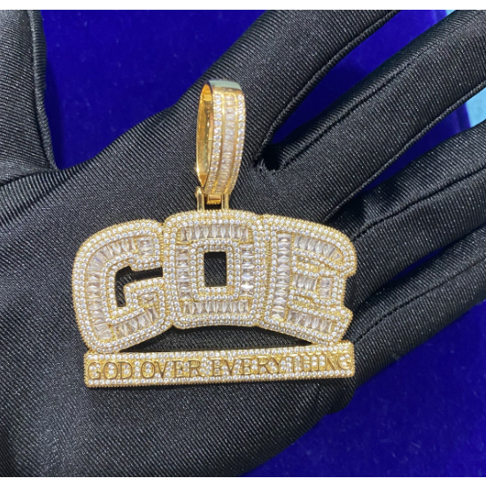 Good God Over Everything Men's Hip Hop Necklace