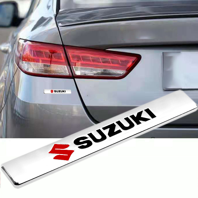 Suzuki Vitara Alivio Swift Alto SX4 Auto Sticker - Badge Logo voor Achterklep, Brieven Teken, Silver-12CM