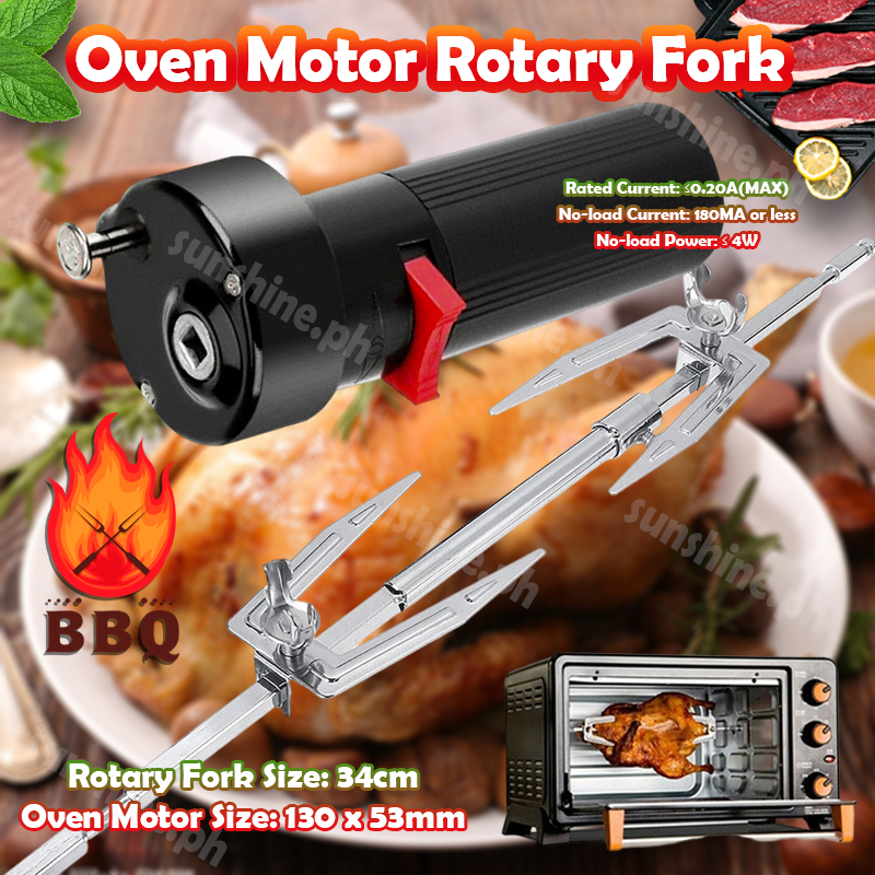 BBQ Rotator Motor or Rotary Fork Set Electric BBQ Rotisserie Grill Rod