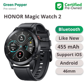 Honor Watch Magic (Lava Black), Lightweight Smart Watch, Personal Fitness  Mentor, Watch Faces Store, 7 Days Battery Life, GPS,11 Workout Modes,  Scientific Sleep & Heart Rate Monitor : : Electronics