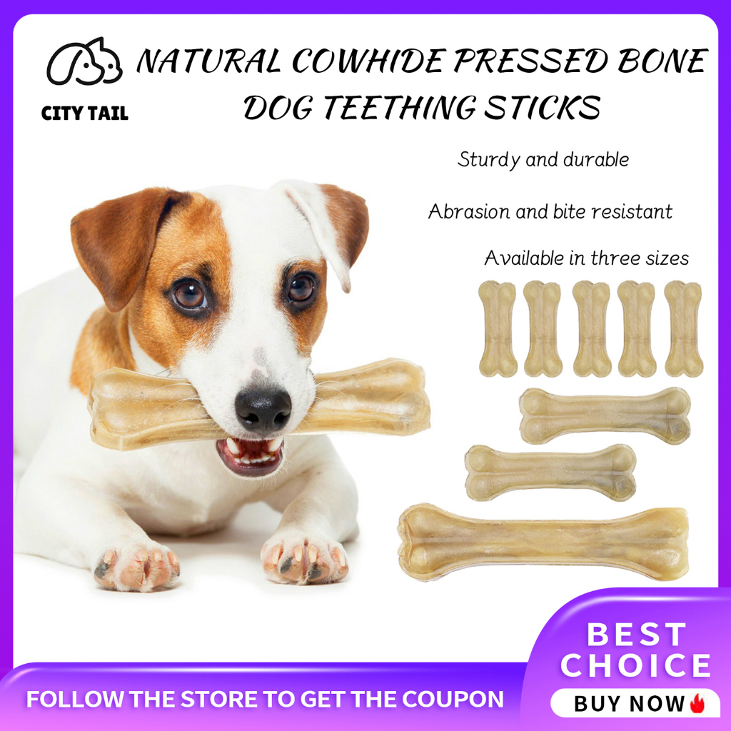 Dog Chews Toys Molar Healthy Teeth Chewing Cowhide Bones Pet Tooth
