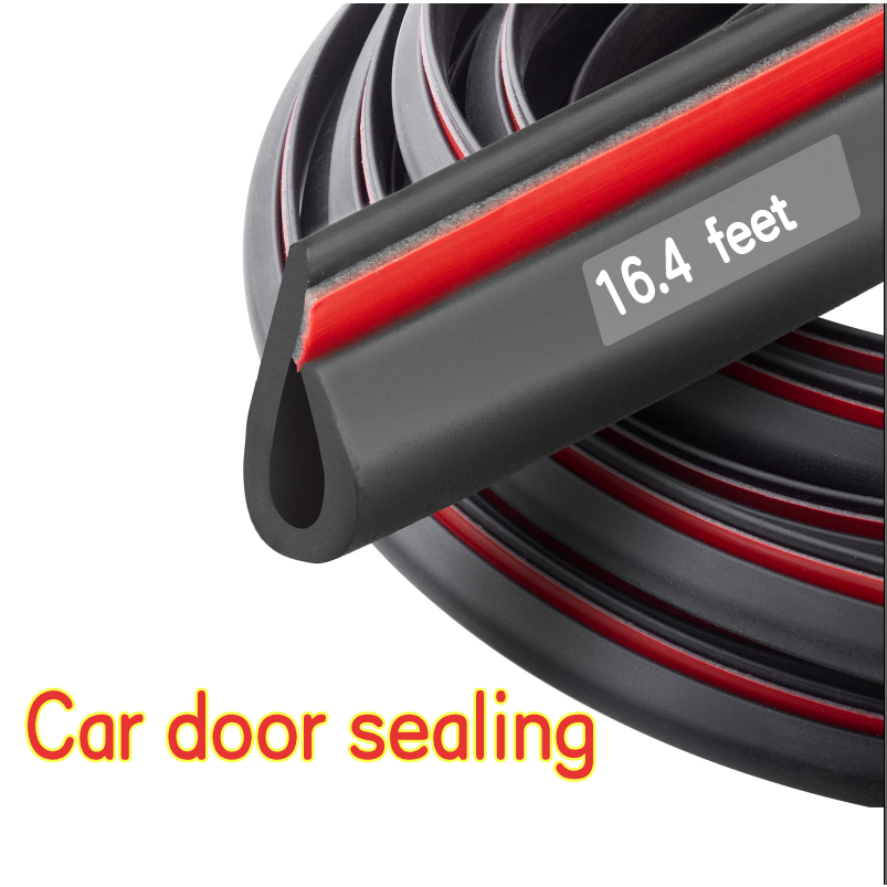 16.4 Feet Rubber Edge Trim Weather Stripping, BISOTHAI SelfAdhesive