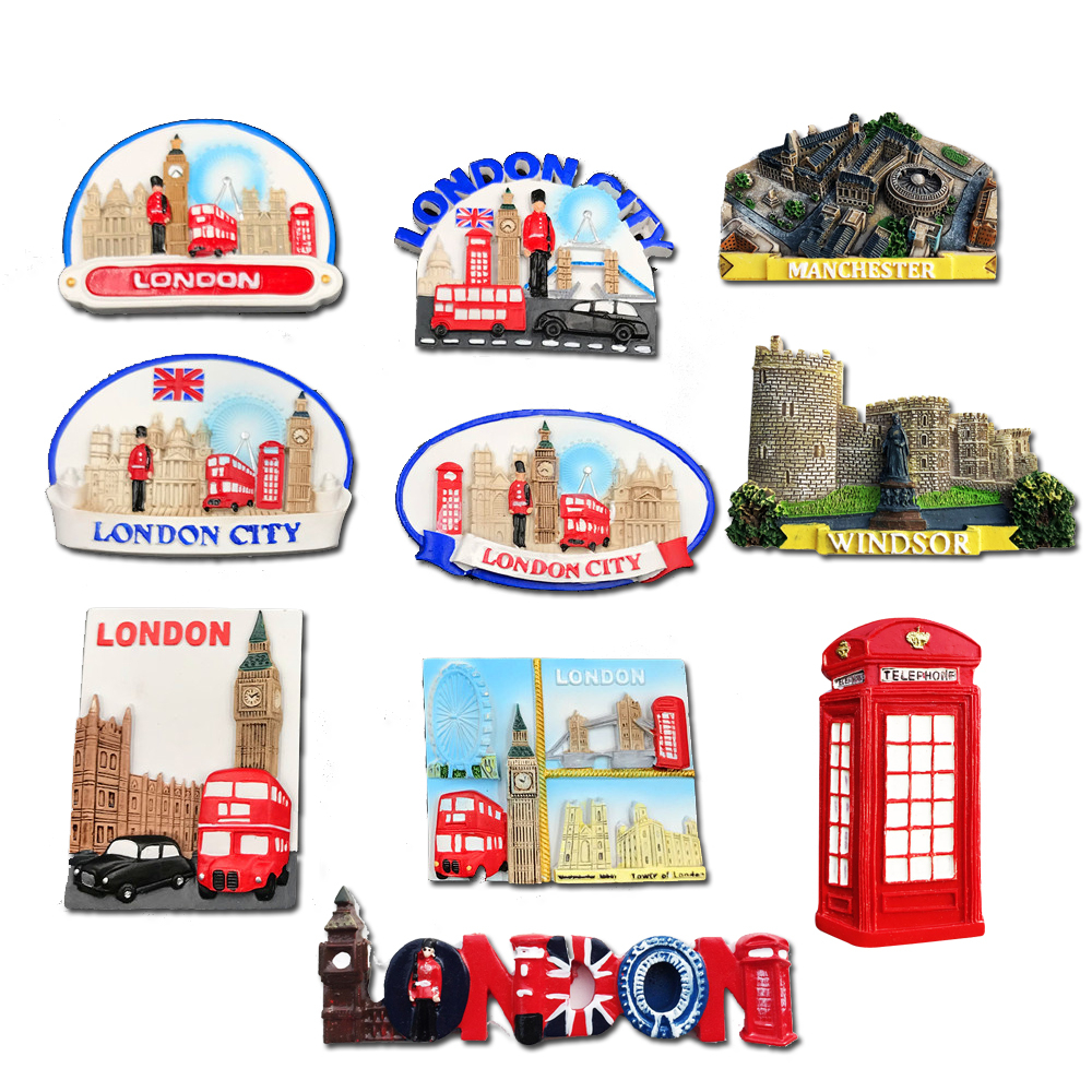 Resin 3D Refrigerator Pasted London British Soldier Bus Fridge Magnets ...