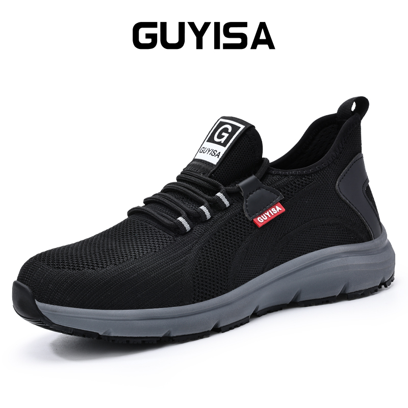 GUYISA Safety Shoes Anti Slip Smash Protective Steel Toe Cap Men Shoes Kasut Lelaki Kasut Kerja men 3037