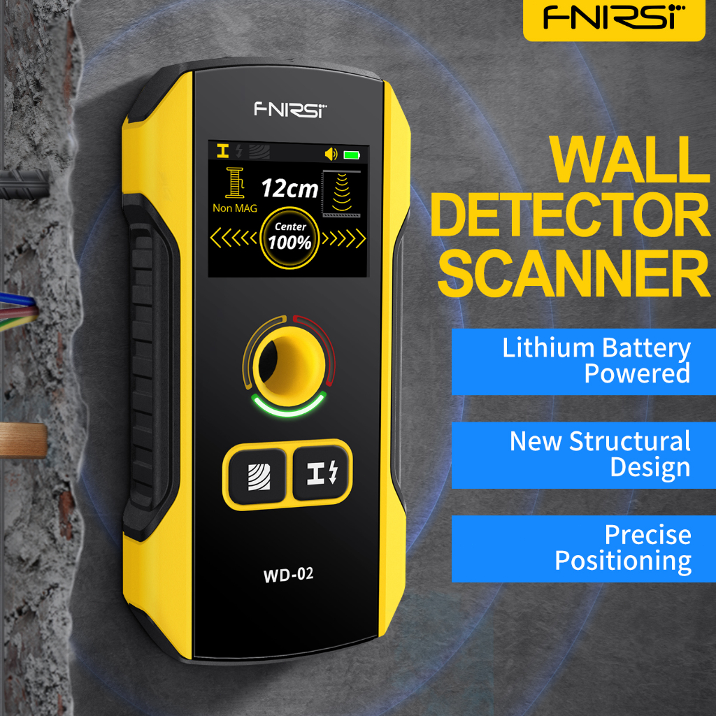 FNIRSI WD02 Industrial Metal Detector for Wall Stud Live Cable Wire