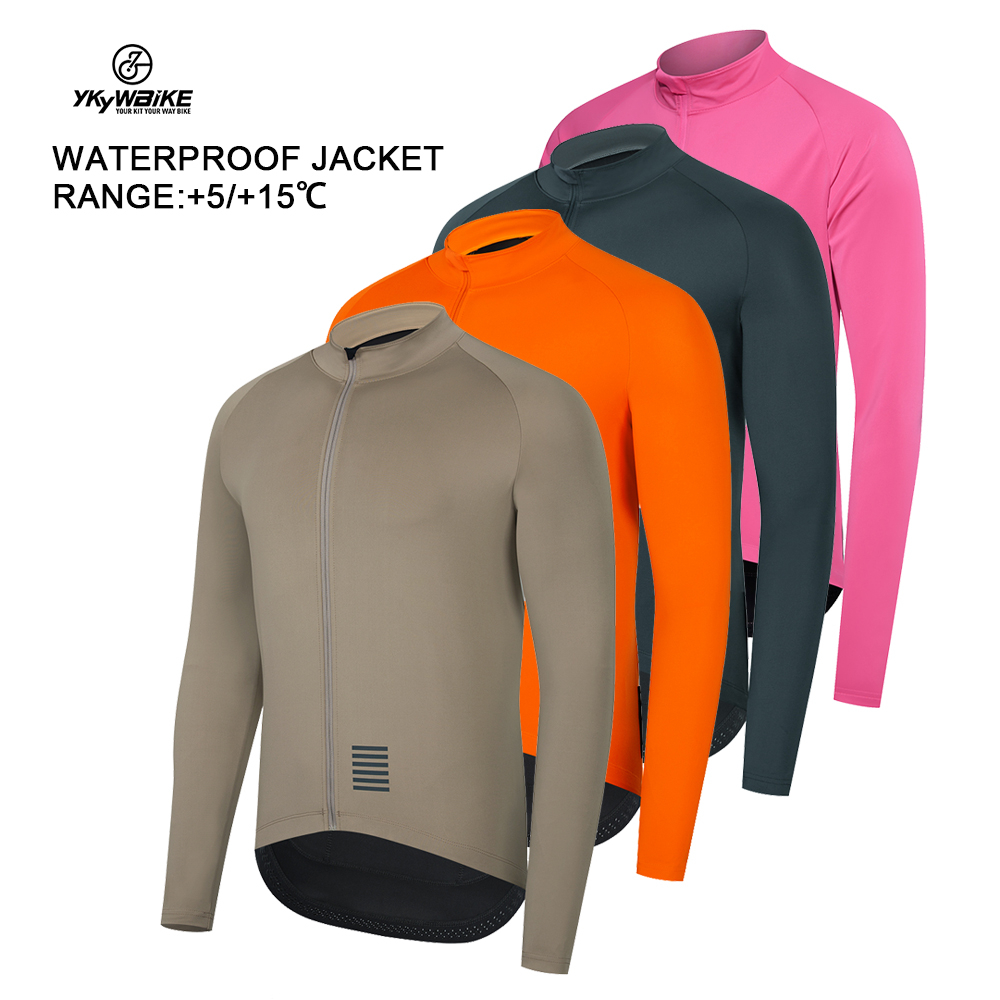 thumbnail interactive-video image 1 of YKYWBIKE Men's Long Sleeve Thermal Cycling Jersey – Breathable, Moisture Wicking, Full Zip 1 of 6