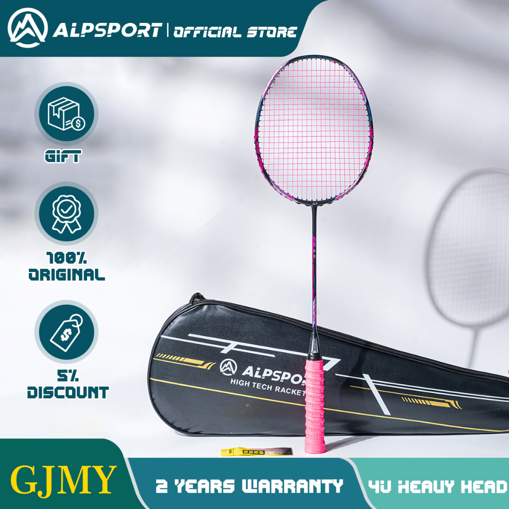 Alpsport Gjmy 4u 82g Max 32 Lbs G5 China Myth Pink Racket Full Carbon ...