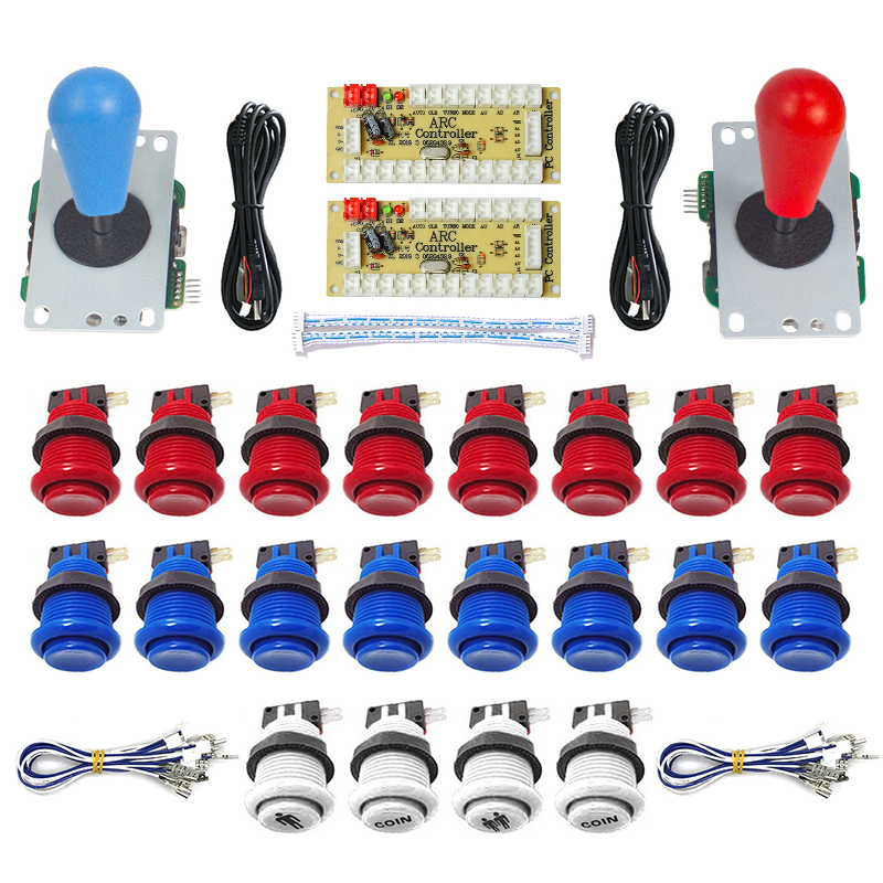 Arcade DIY Kit Zero Delay Encoder With Wire USB 30mm Button 5P For ...