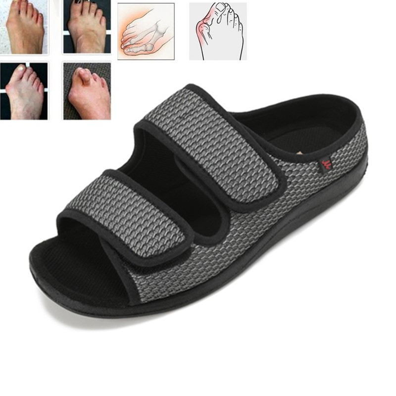 Women Men Diabetes Sandals Adjustable Extra Wide Shoes Swollen Feet ...