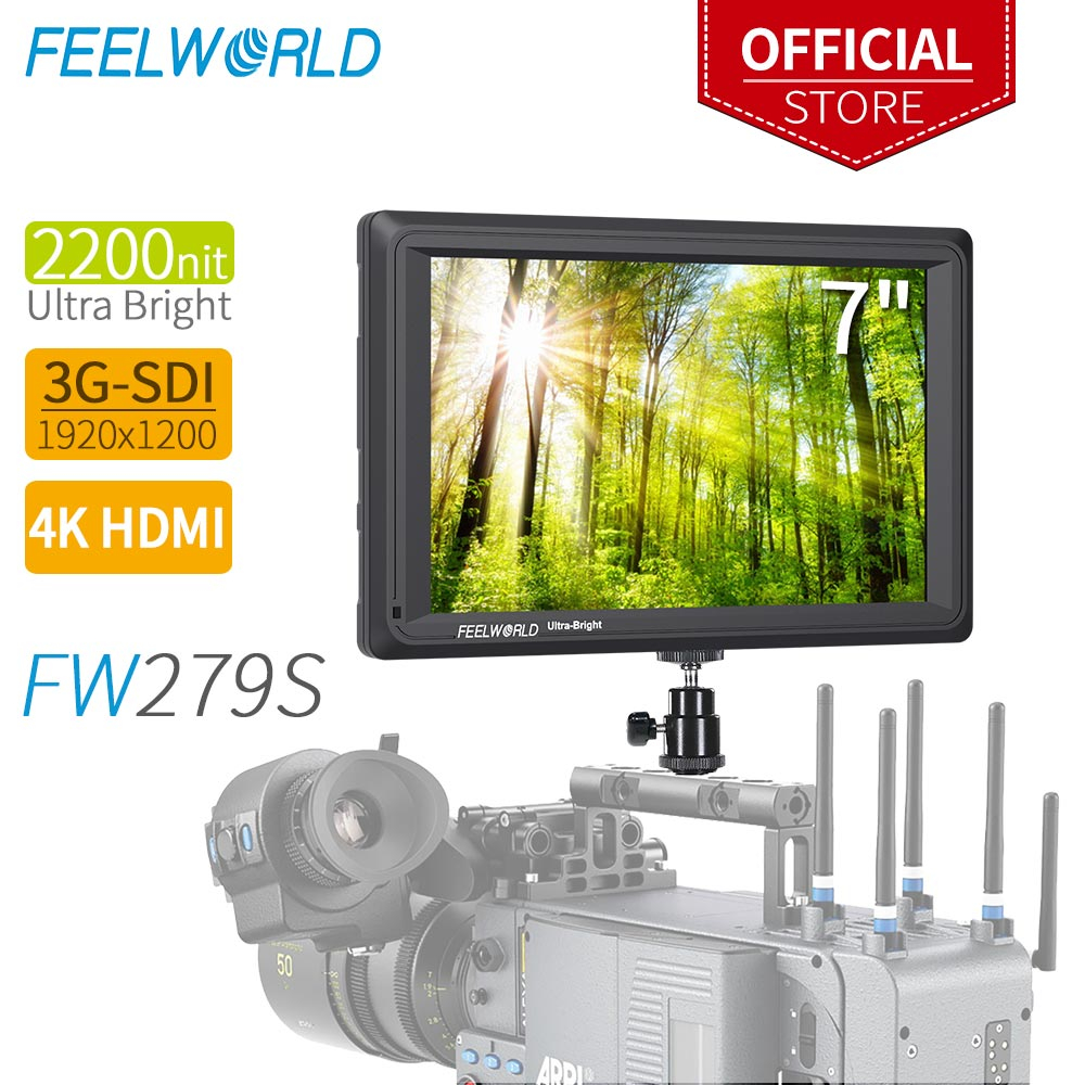 FEELWORLD FW279S 7 Inch Ultra Bright 2200nit DSLR Camera Field Monitor ...