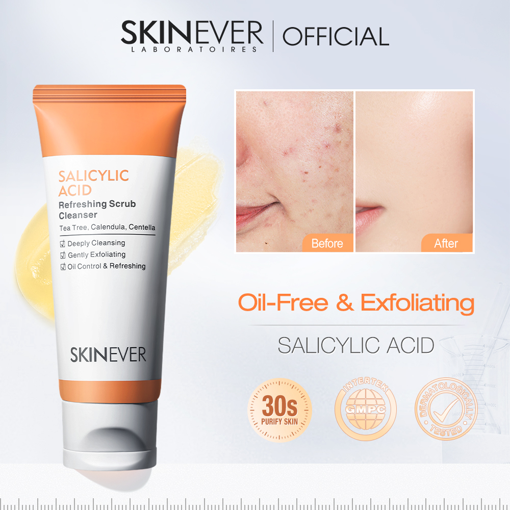 SKINEVER Salicylic Acid Refreshing Gentle Cleanser, Salicylic Acid