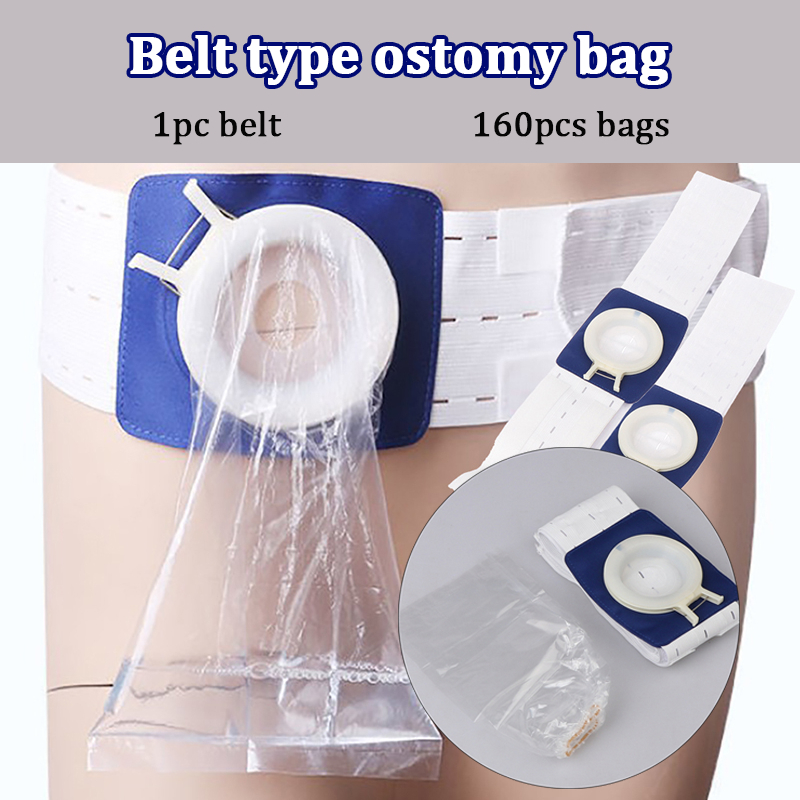 Belt type ostomy bag silicone two-piece artificial anus bag colostomy ...