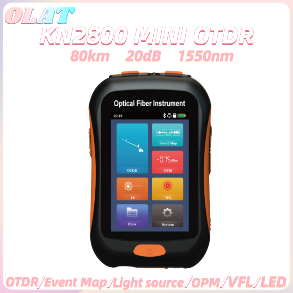 Mini OTDR NK2800 Fiber Optic Reflectometer With 7 Functions VFL OLS OPM ...