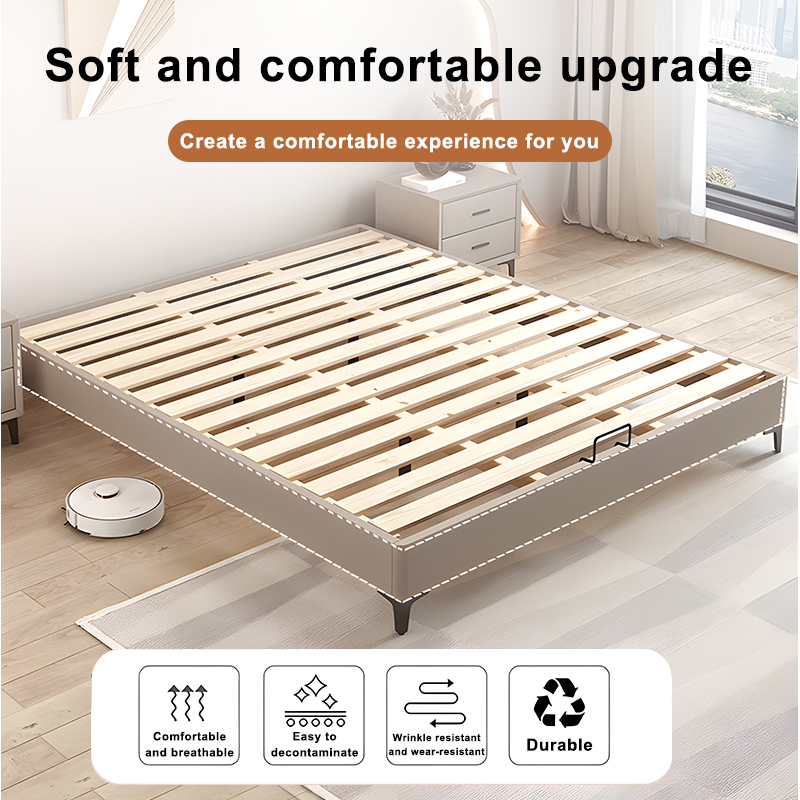 Dreame Nordic Solid Wood Bed Frame Modern Light Luxury Beds 1.2m 1.5m