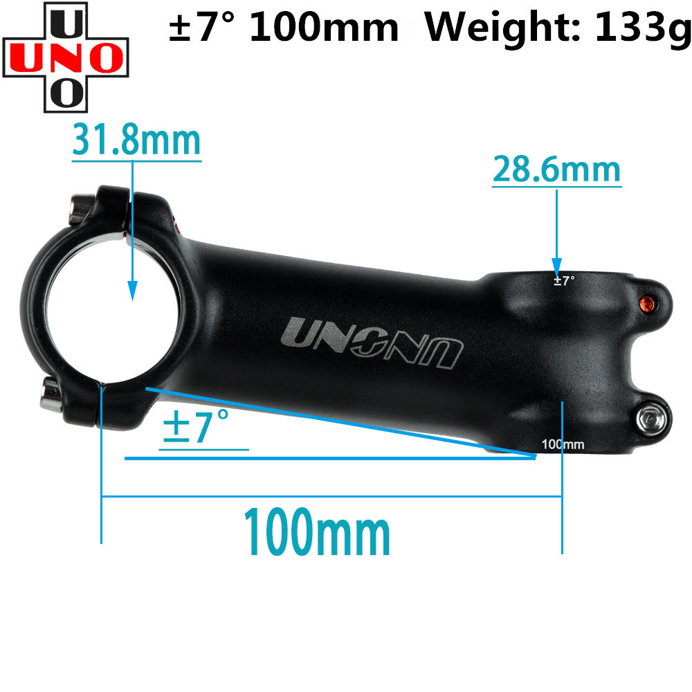UNO Stem Mountain Bike Stems 7/17/25/35 Degree Ultralight Alu MTB
