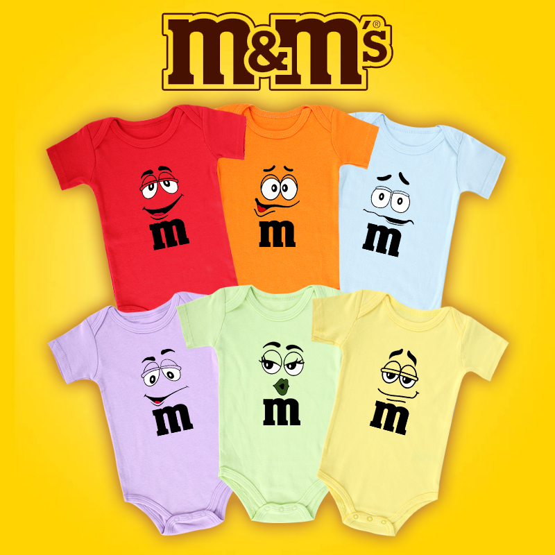 Haginbaby Food Theme M&M'S Candy Baby Onesies Cartoon M-bean - Main Image