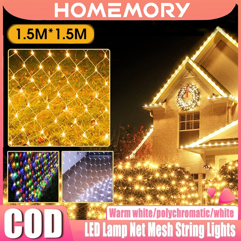 Homemory christmas lights Powered Plug in Net Lights 1.5X1.5M Remote
