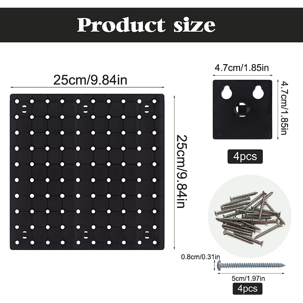 Pegboard Wall Home Decor Storage Wallboard DIY Accessories Hanging