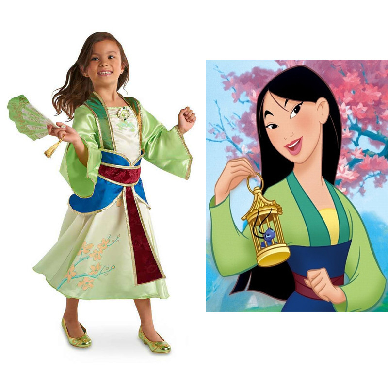 strapless open back dress Hua Mulan Dress, Princess Mulan Costume  CoserZ