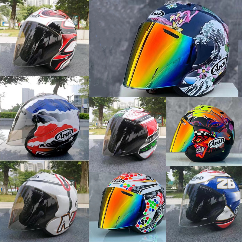 Arai Half Helmet Motorcycle Full Face Helmet Available in Various Colors Shopee Philippines